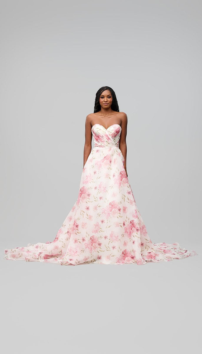 Chiffon Printed A-line Wedding Dress