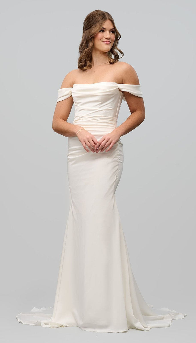 kennedy blue wedding dresses Fitted Satin Dress Size:38I