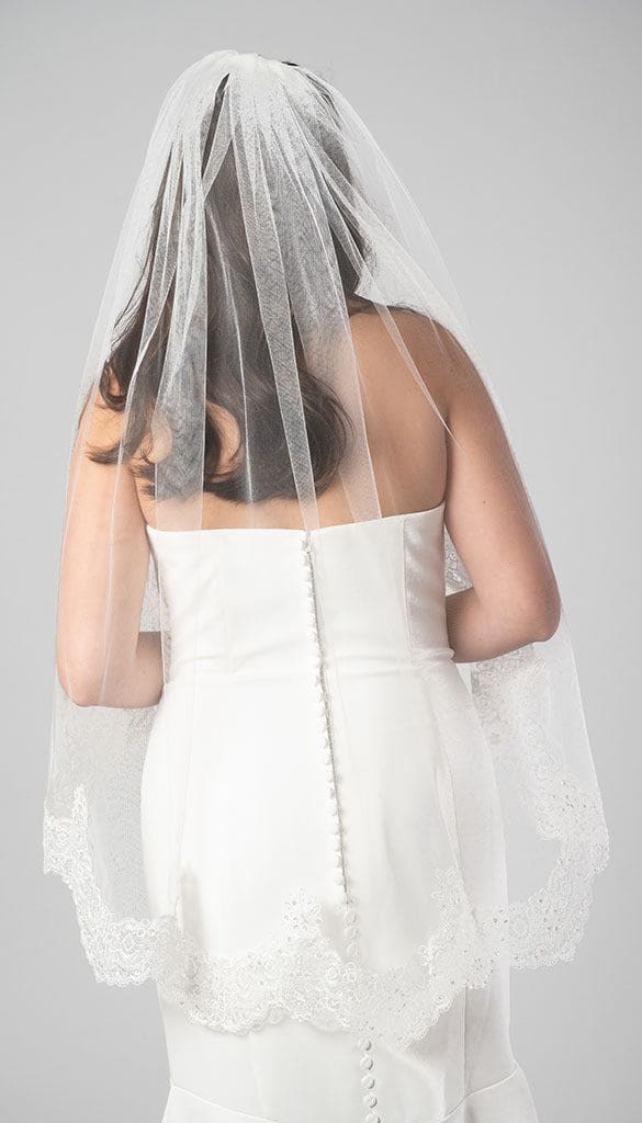 Lace and Sequin Edge Veil | Kennedy Blue
