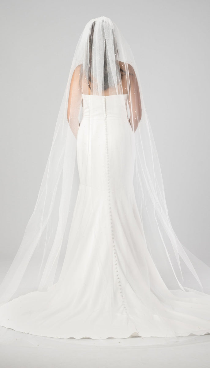 Scattered Pearl Wedding Veil | Kennedy Blue