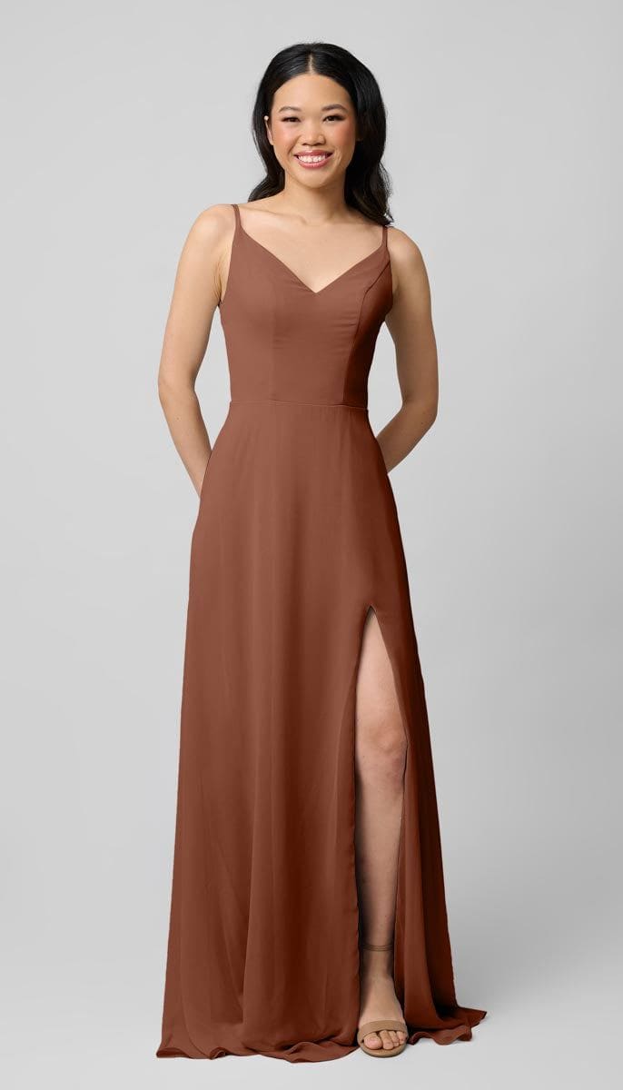 Kimmy Platinum Adjustable Bridesmaids Dress | Kennedy Blue Burnt Orange