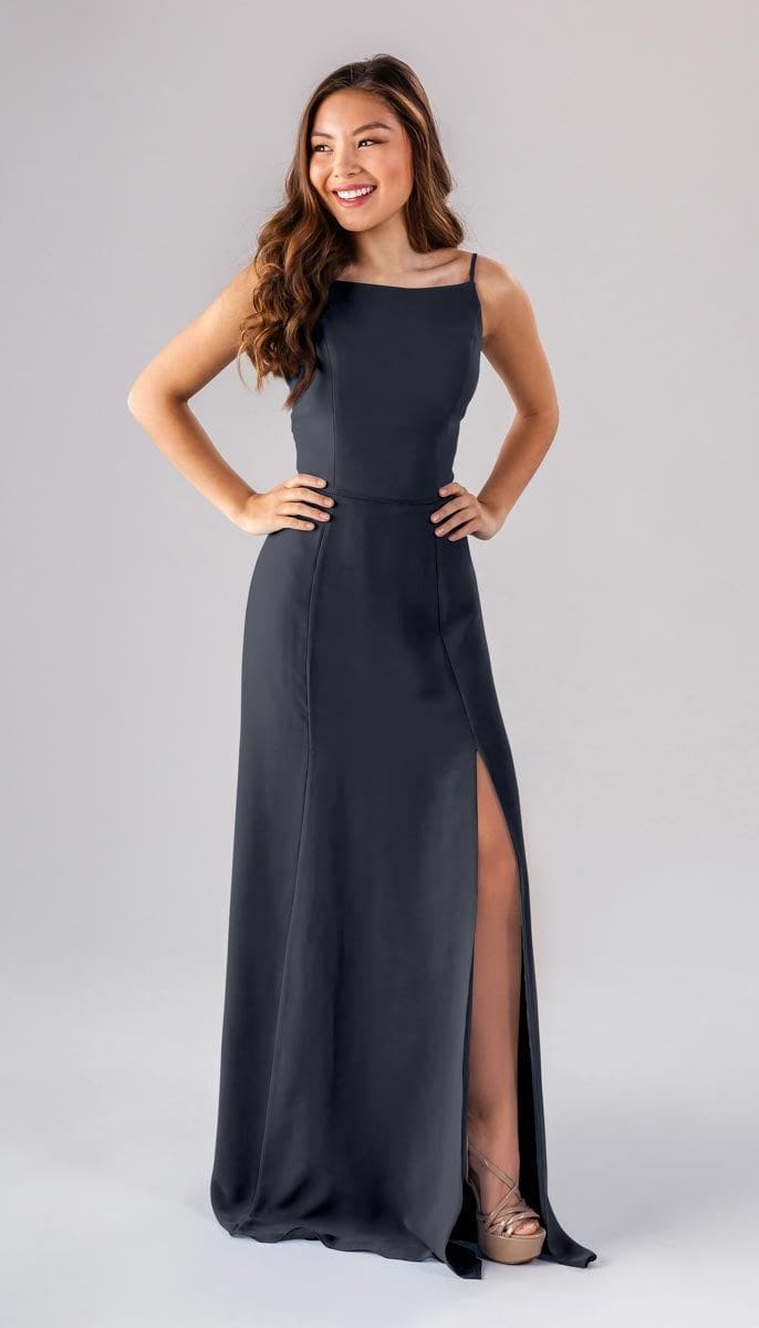 Alice High Neckline Bridesmaid Dress | Kennedy Blue Eucalyptus Alice High Neckline Bridesmaid Dress | Kennedy Blue Eucalyptus