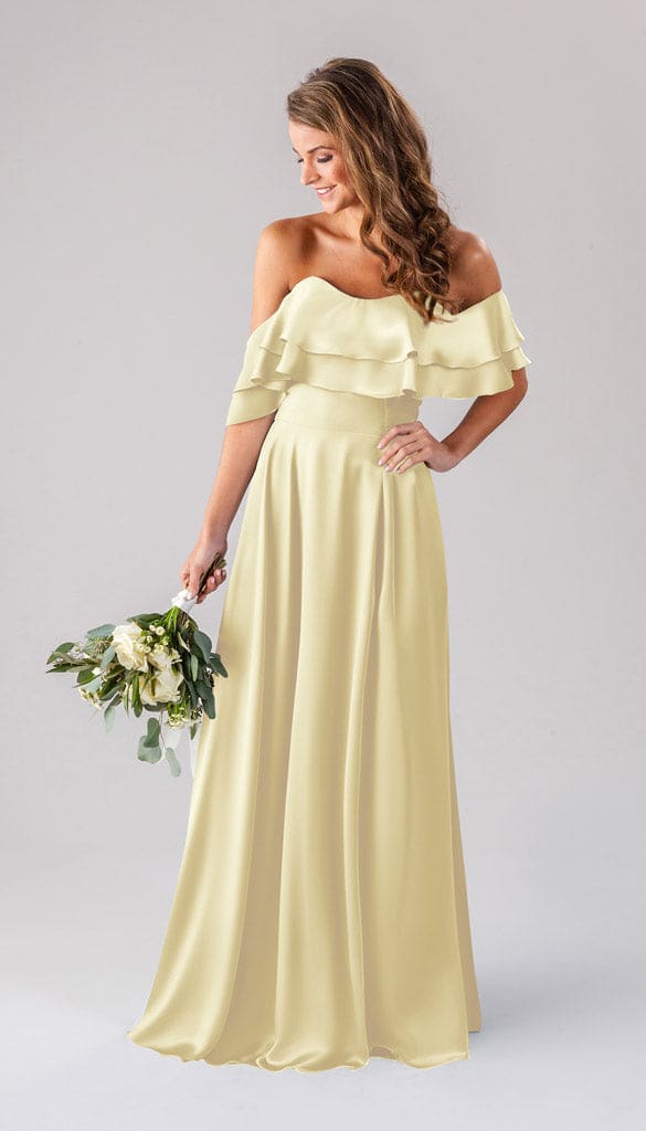 Allison Luxe Satin Convertible Bridesmaid Dress | Kennedy Blue Buttercup Allison Luxe Satin Convertible Bridesmaid Dress | Kennedy Blue Buttercup