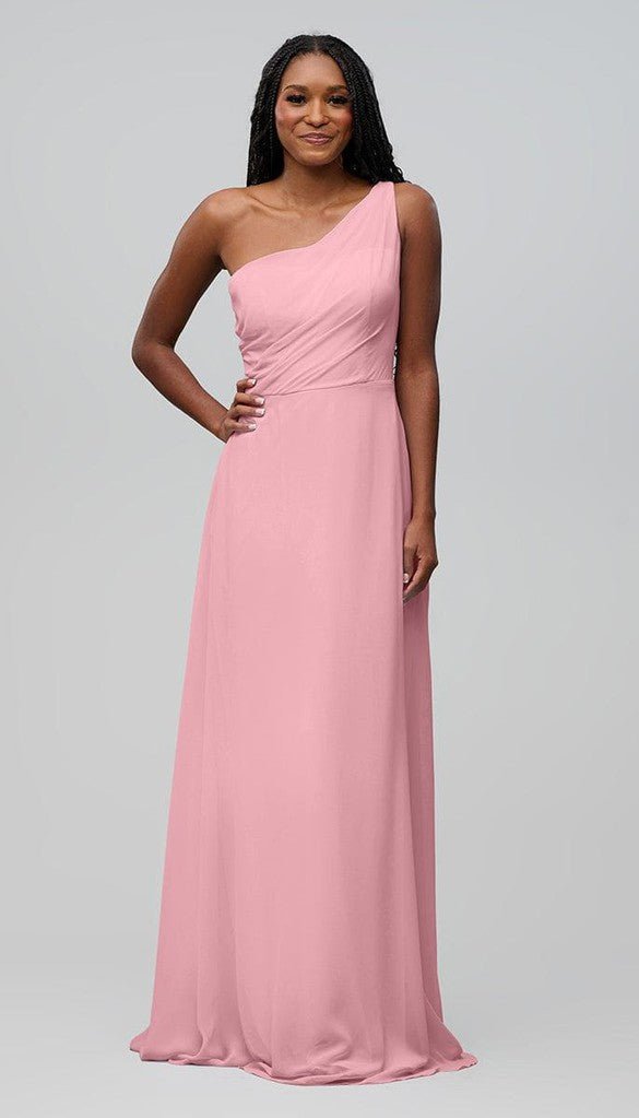 Alma One Shoulder Chiffon Bridesmaids Dress | Kennedy Blue Blossom Alma One Shoulder Chiffon Bridesmaids Dress | Kennedy Blue Blossom