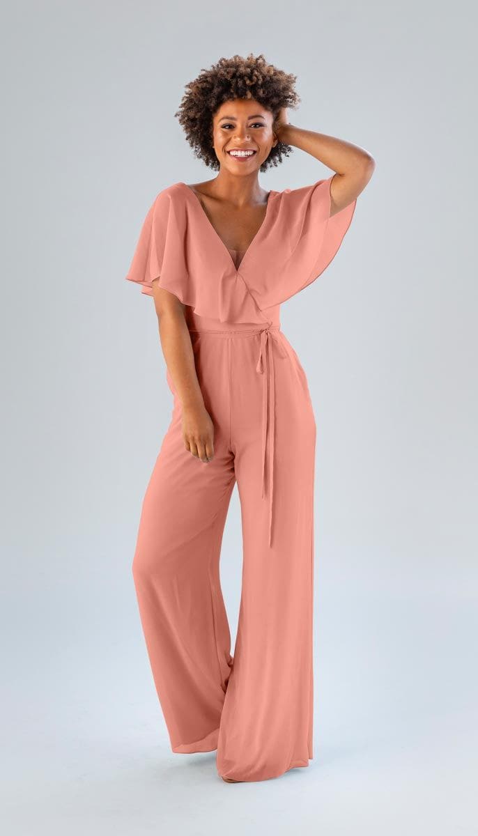 Angelina Chiffon Bridesmaid Jumpsuit | Kennedy Blue