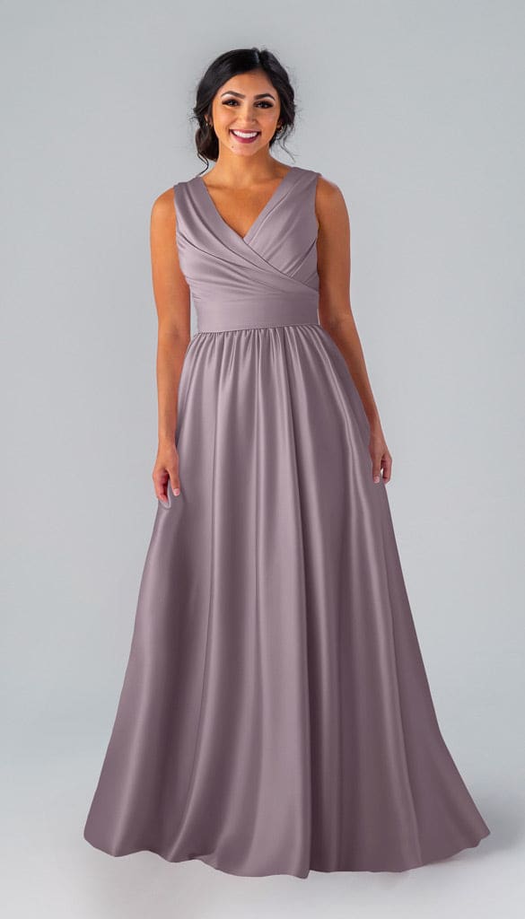 Brittany Luxe Satin Bridesmaid Dress | Kennedy Blue French Lilac Brittany Luxe Satin Bridesmaid Dress | Kennedy Blue French Lilac
