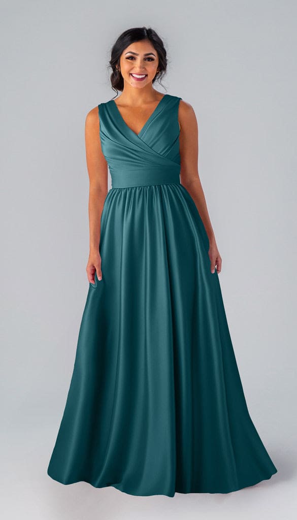 Brittany Luxe Satin Bridesmaid Dress | Kennedy Blue Teal Brittany Luxe Satin Bridesmaid Dress | Kennedy Blue Teal