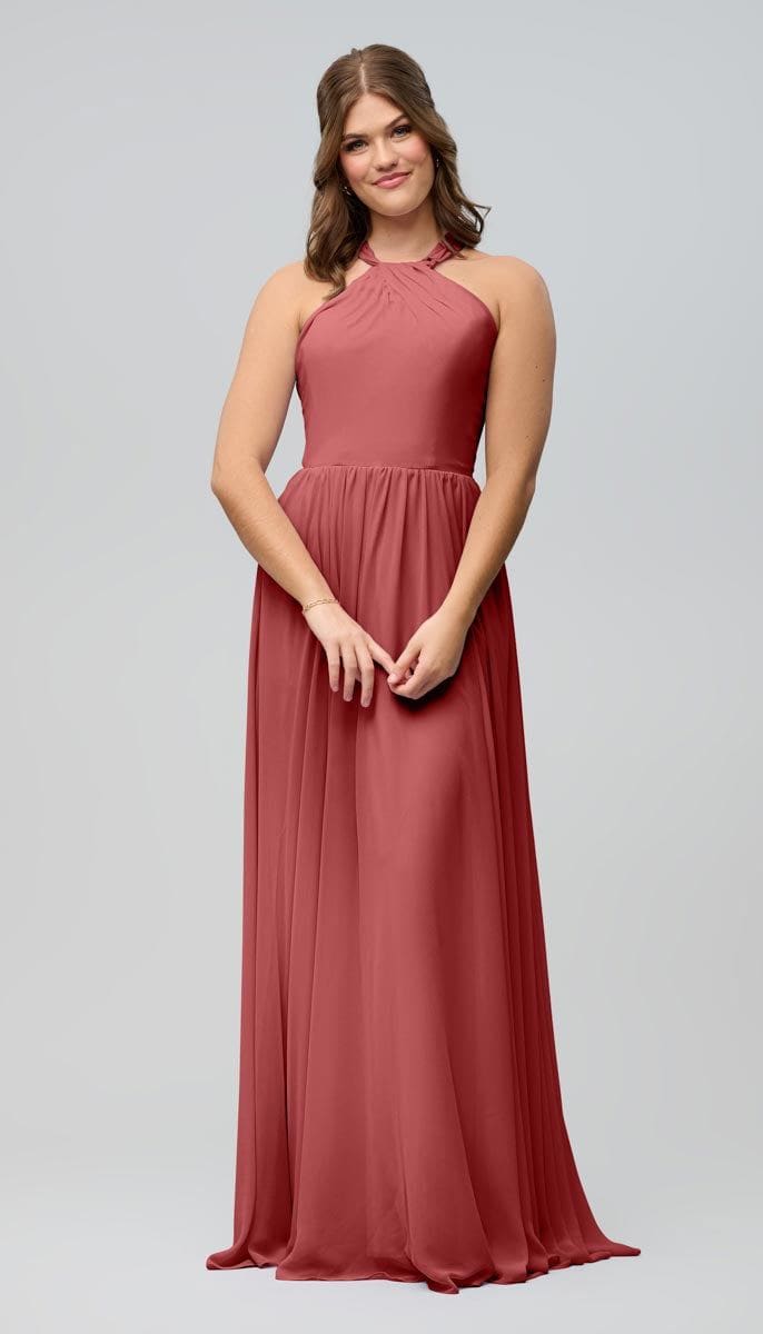 blue dress for baby girl Caroline Ready To Ship Bridesmaid Dress main image 0