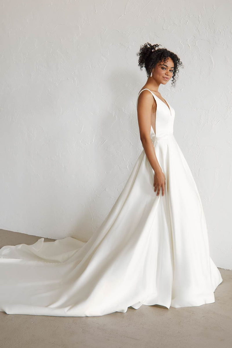 Satin A-Line Wedding Dress