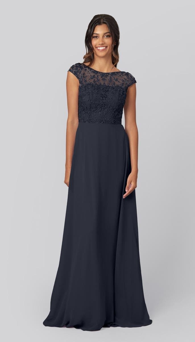 Dakota Modest Embroidered Bridesmaid Dress