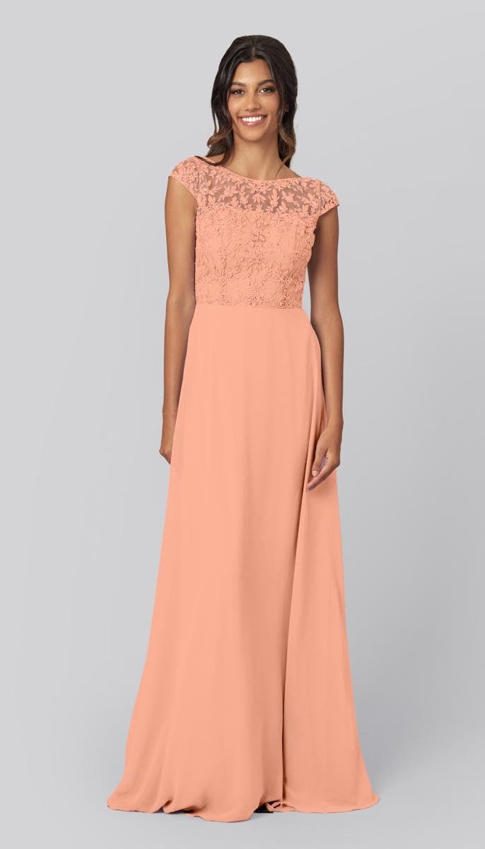 Dakota Modest Embroidered Bridesmaid Dress