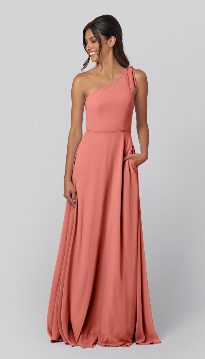 Eloise One Shoulder Bridesmaid Dress | Kennedy Blue Terracotta