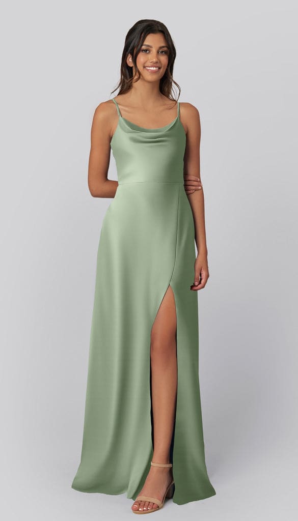 dusty sage satin bridesmaid dresses Felicity Luxe Dress Dress's Color:11#-Coffee cutout maxi dress Elegant Light Blue Tulle Whether you are dressing