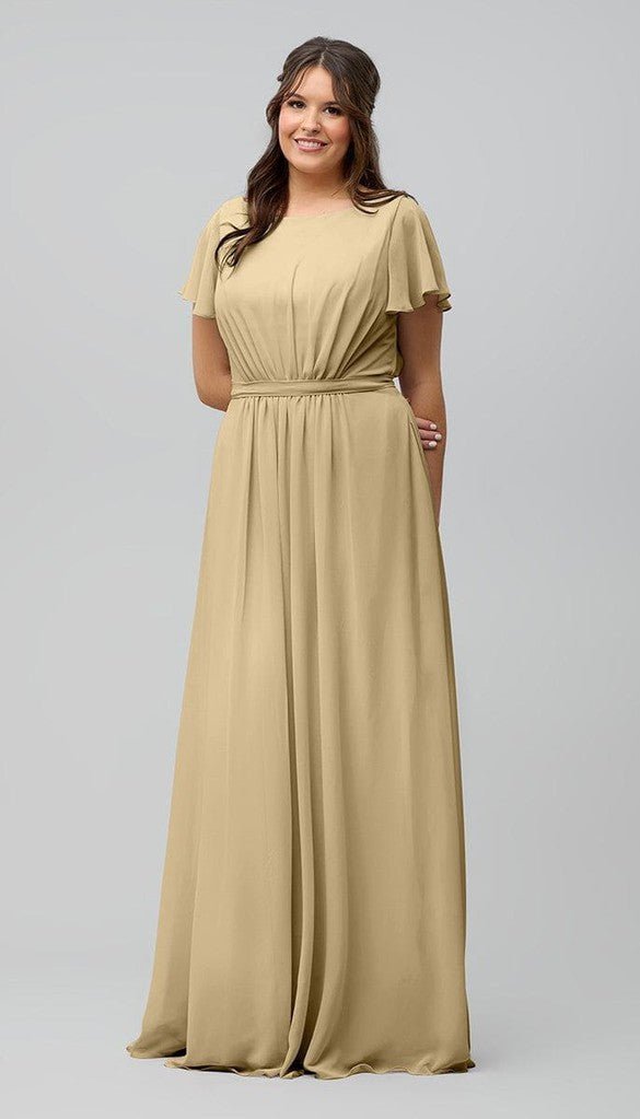 blue dress for baby girl Holly Modest Bridesmaids Dress