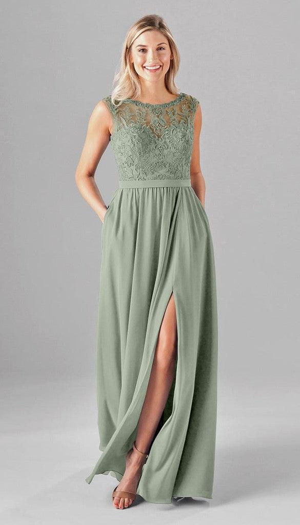 Jade Modest Lace Bridesmaid Dress