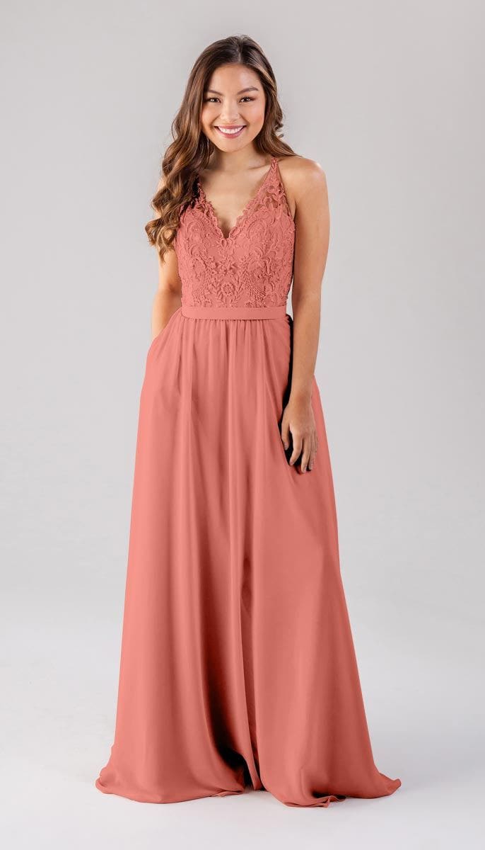 Jasmine Beaded Embroidered Lace Bridesmaid Dress | Kennedy Blue