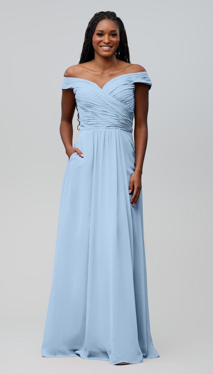 Jenna Off The Shoulder Chiffon Bridesmaids Dress