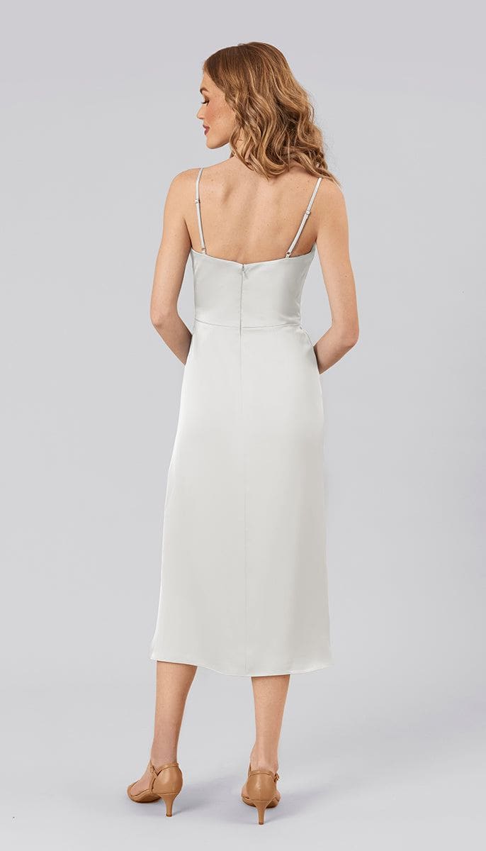 princess polly baby blue dress NOOKIE VALERIE Cowl Satin Low Back Bias Cut Dress – One Honey main image 1