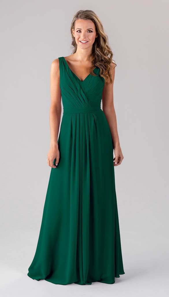 Amelia Classic Chiffon Bridesmaid Dress | Kennedy Blue Emerald