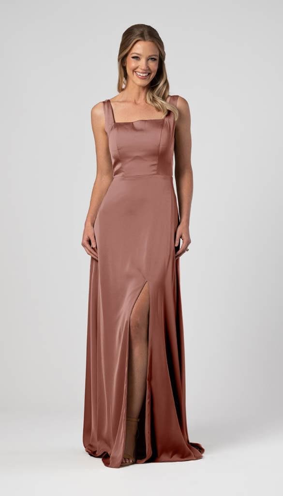 Asher Ready to Ship Satin Bridesmaid Dress