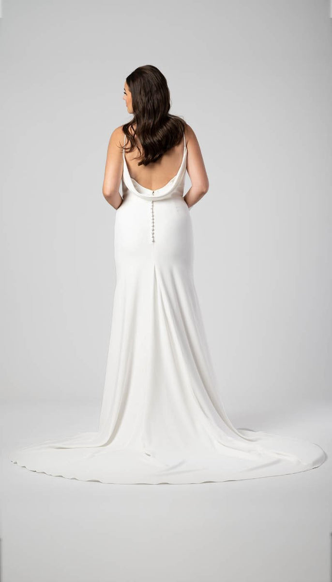 Crepe Sheath Wedding Dress
