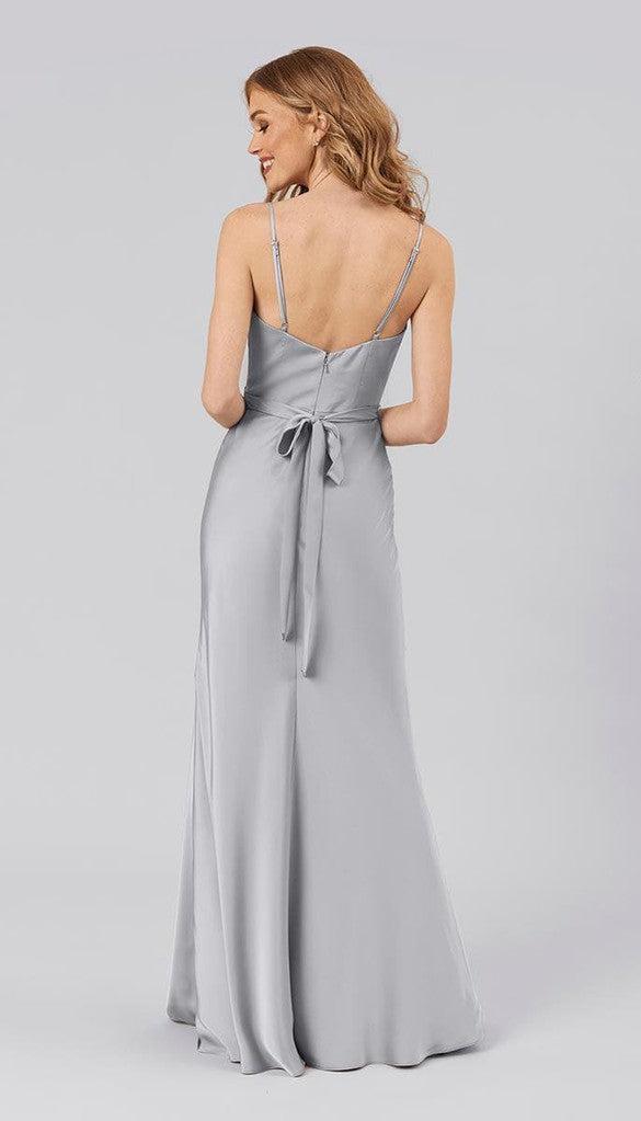 Demi Adjustable Satin Bridesmaid Dress | Kennedy Blue Taupe Demi Adjustable Satin Bridesmaid Dress | Kennedy Blue Taupe