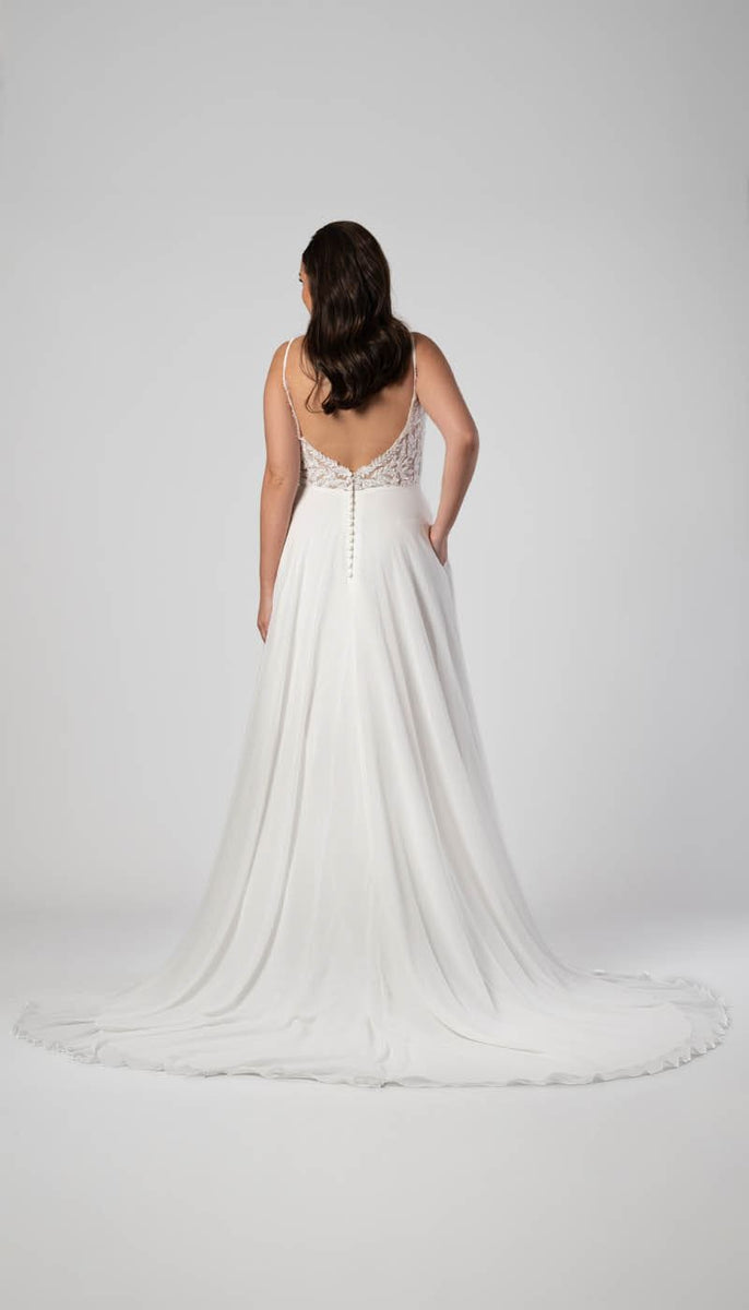 Chiffon A-Line Wedding Dress