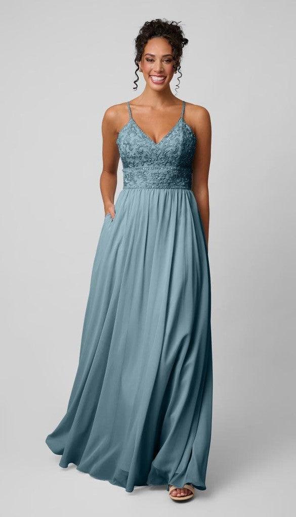 Devin Embroidered Lace Bridesmaid Dress | Kennedy Blue