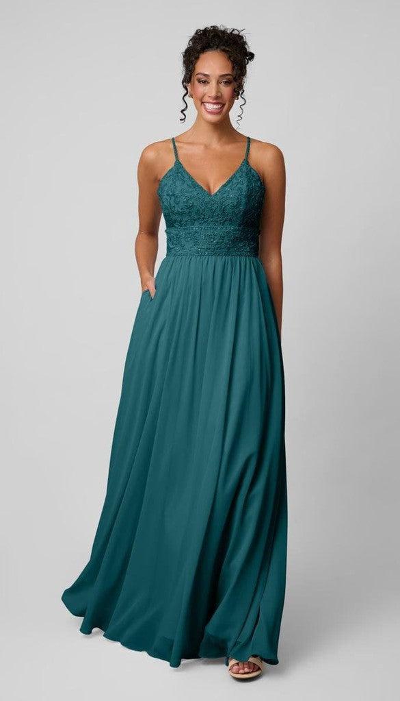 chinese dress ladies Spaghetti Straps Lace Up Velvet Bridesmaid Dress With Slit