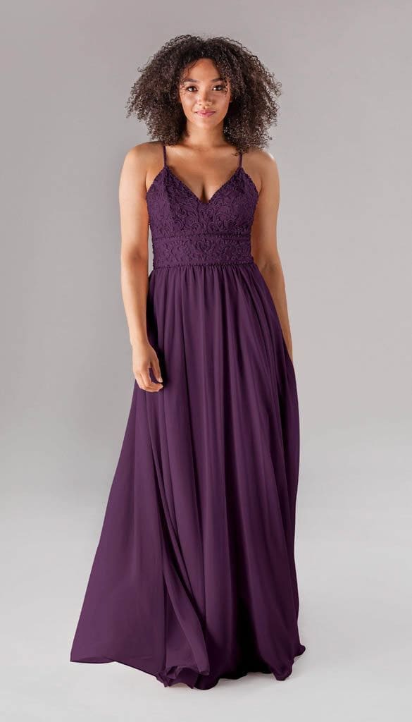 Devin Ready to Ship Embroidered Bridesmaids Dress | Kennedy Blue 00 / Spice