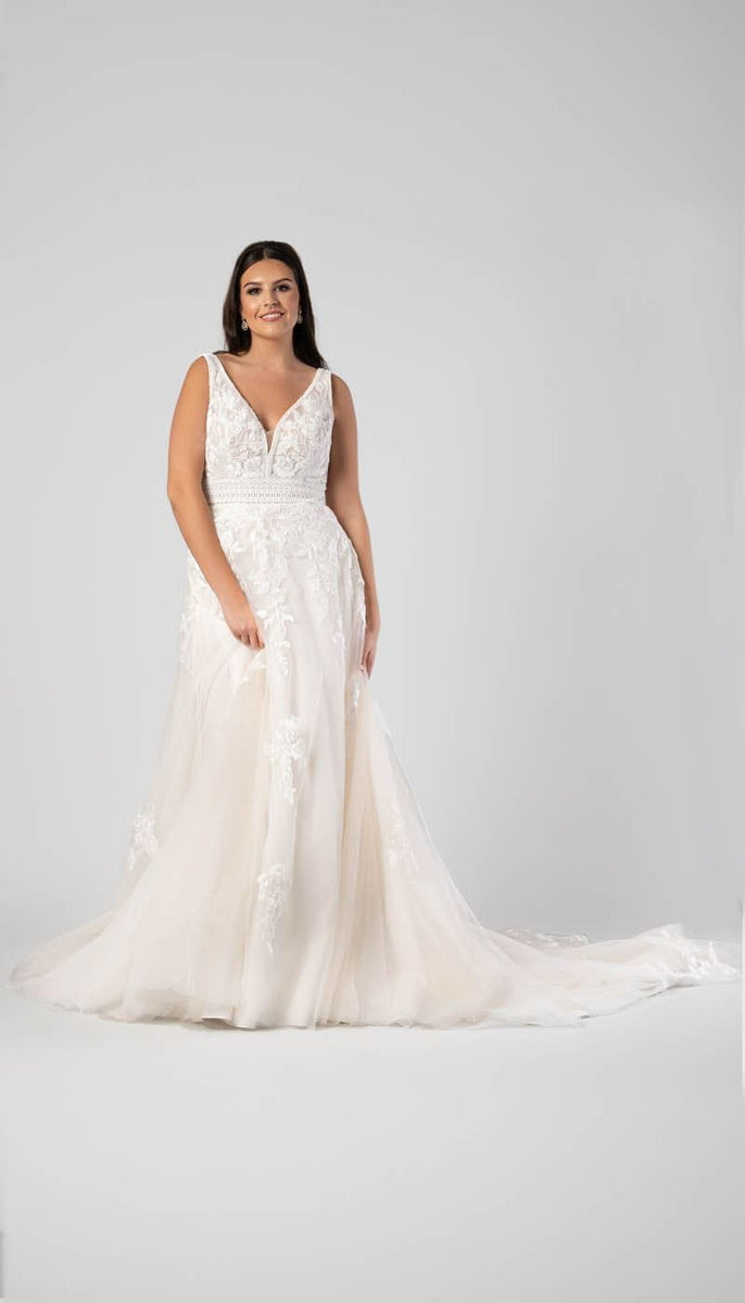 blue leopard midi dress Lace A-line Wedding Dress