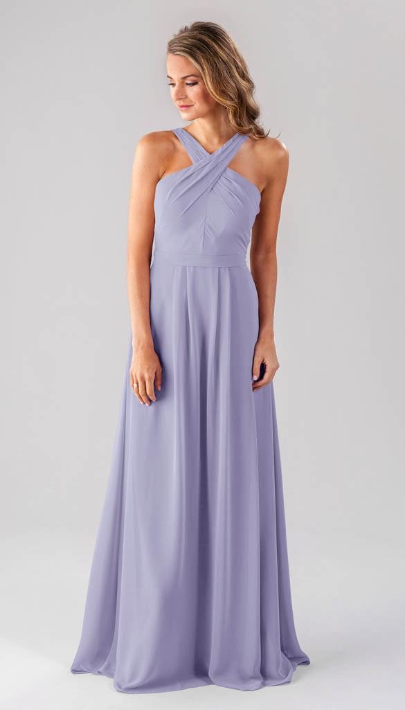 blue dress for baby girl Elena High Neck Bridesmaids Dress main image 1