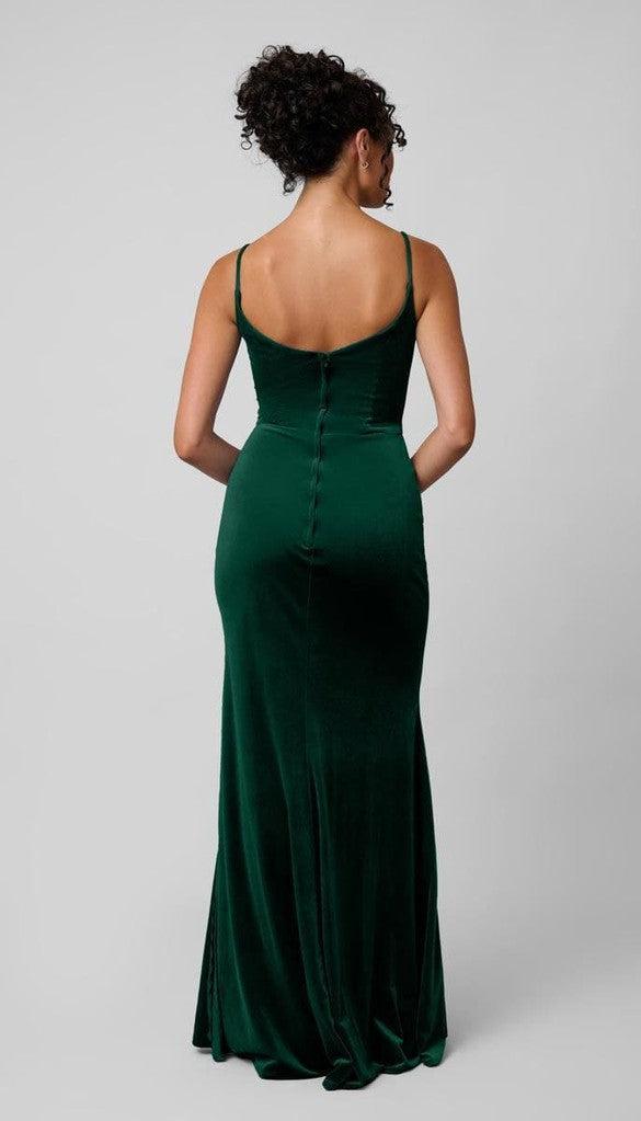 Fiona Ready To Ship Velvet Bridesmaid Dress | Kennedy Blue 00 / Burgundy