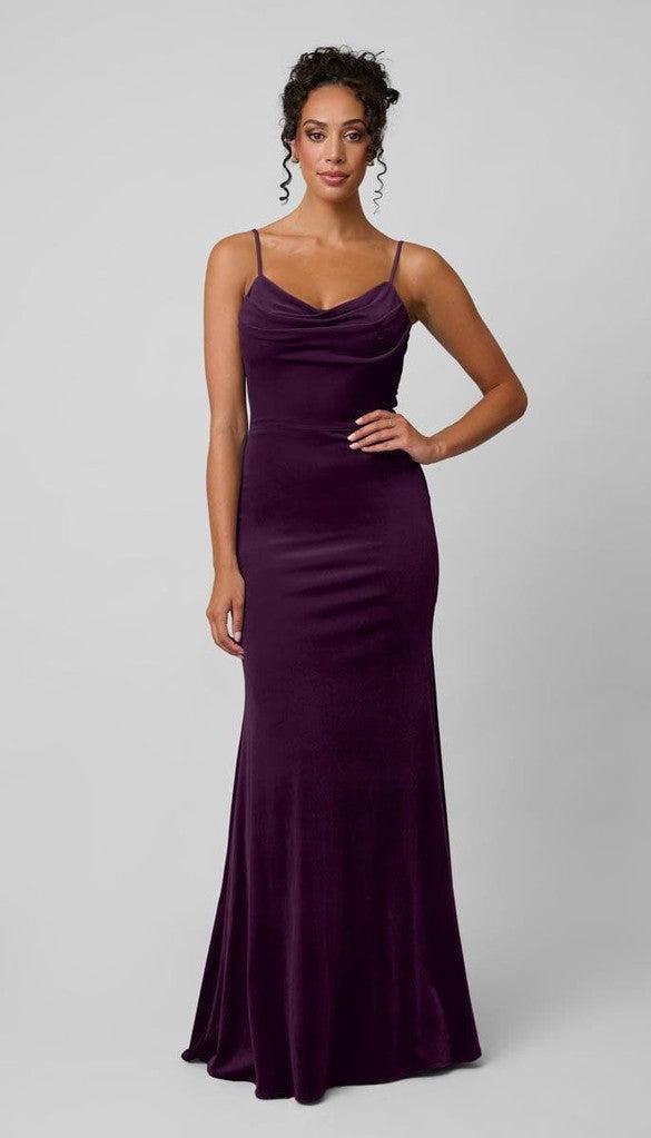 Fiona Ready to Ship Velvet Bridesmaid Dress