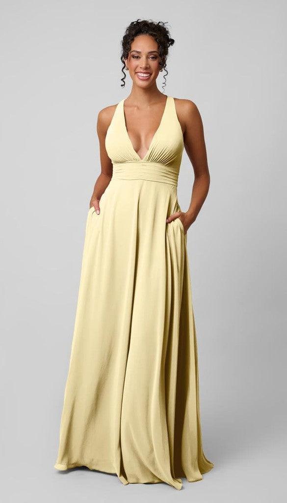 ice blue bridesmaid dresses with sleeves KissProm Cap Sleeve Ruffled A-Line Chiffon Dress in Ice, / 18 Maxi Neckline Pale blue GLS GL3697 Long Formal Rent Duration:12 Days