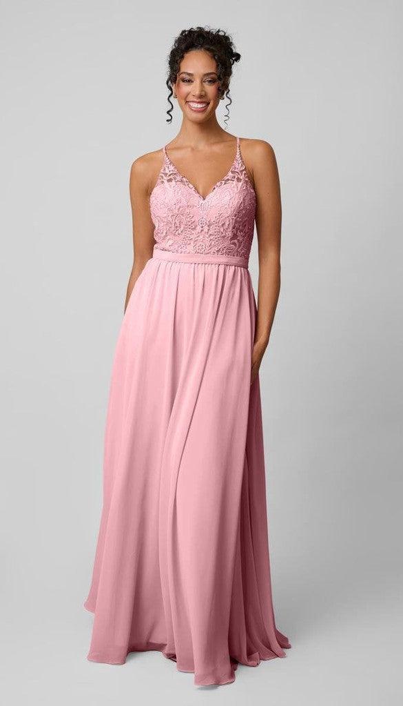 Iris Embroidered Chiffon Bridesmaid Dress | Kennedy Blue Blossom Iris Embroidered Chiffon Bridesmaid Dress | Kennedy Blue Blossom