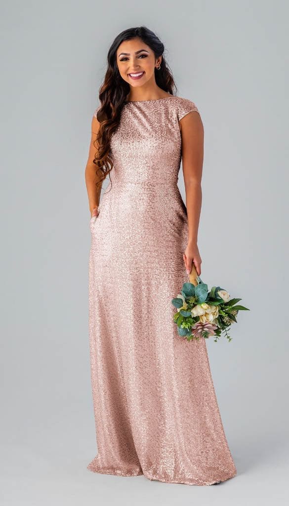 green emerald velvet dress Convertible Rose Gold Long Bridesmaid Dress with Sequins – FancyVestido