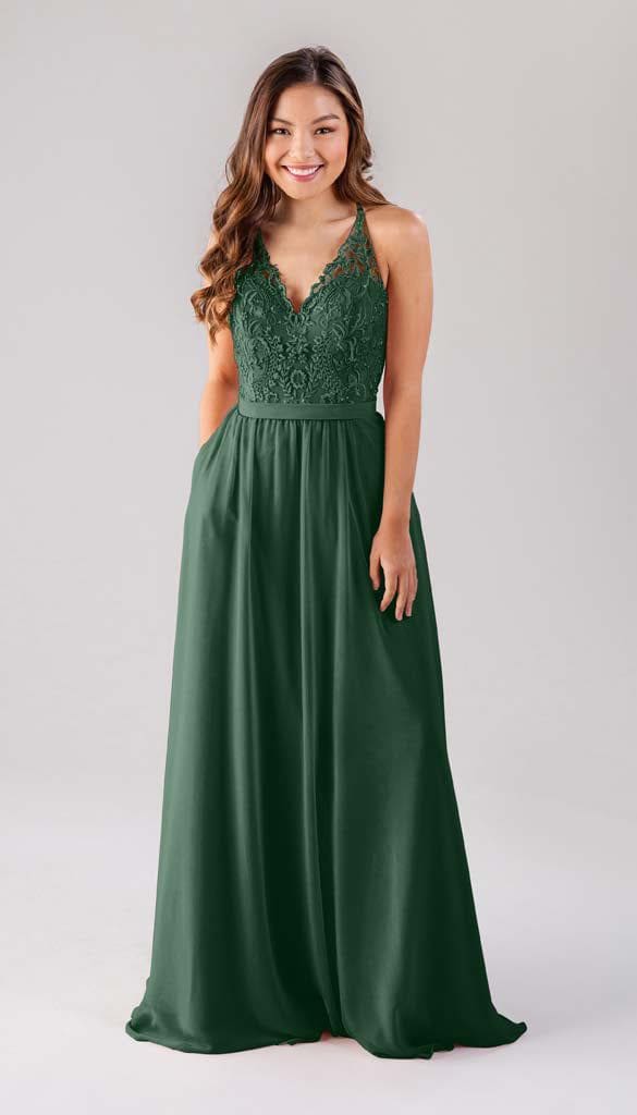 Jasmine Beaded Embroidered Lace Bridesmaid Dress | Kennedy Blue Eucalyptus