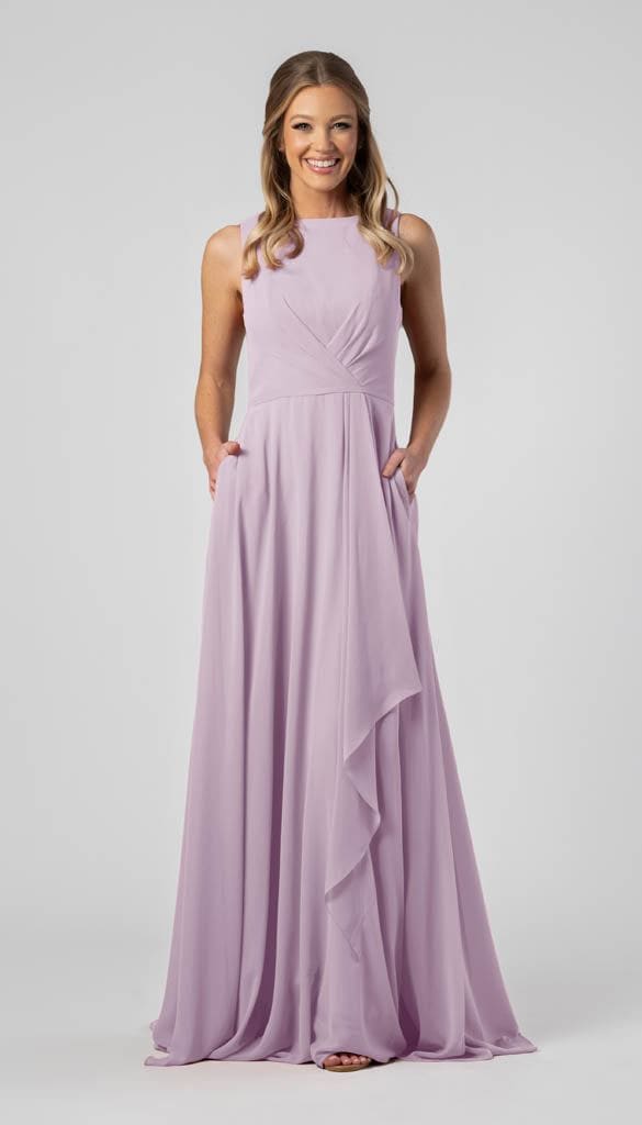 blue dress for baby girl Joy Modest Bridesmaid Dress