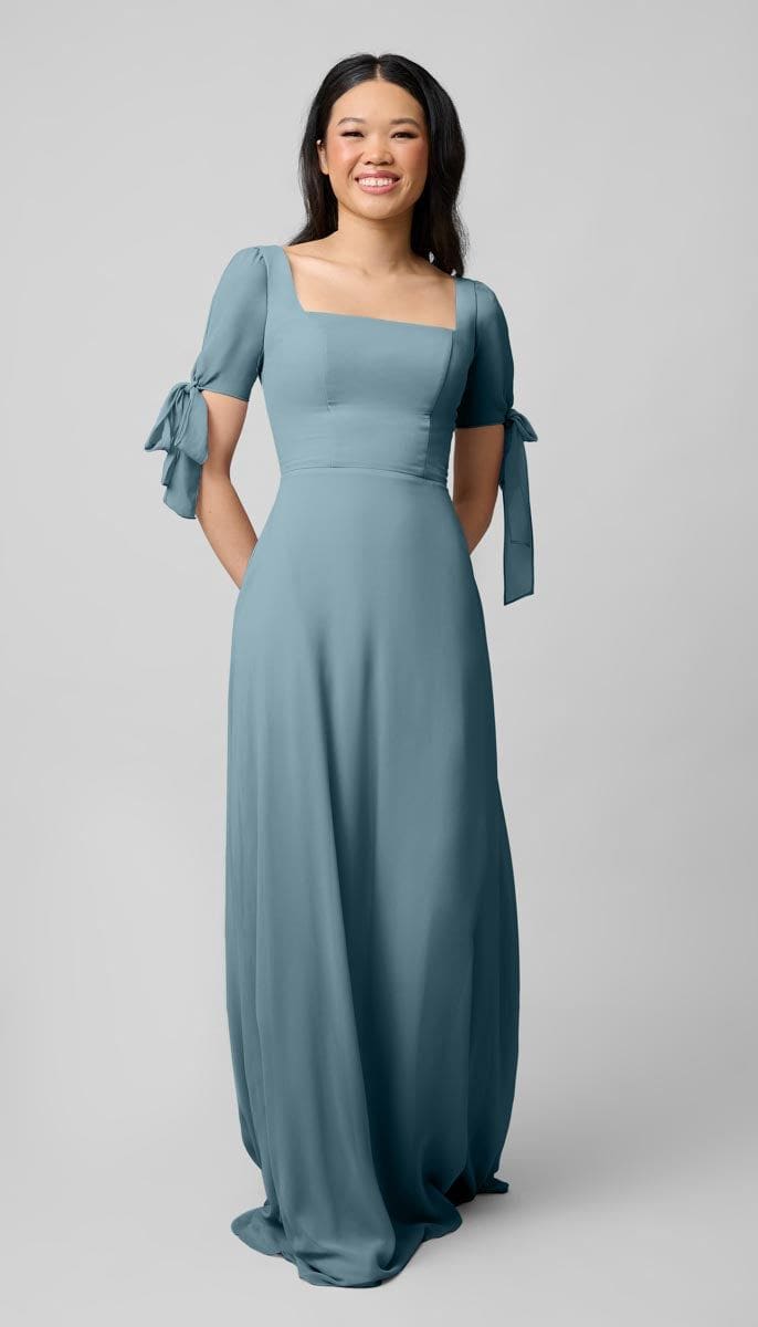 Juliet Modest Bridesmaids Dress | Kennedy Blue Slate Blue Juliet Modest Bridesmaids Dress | Kennedy Blue Slate Blue