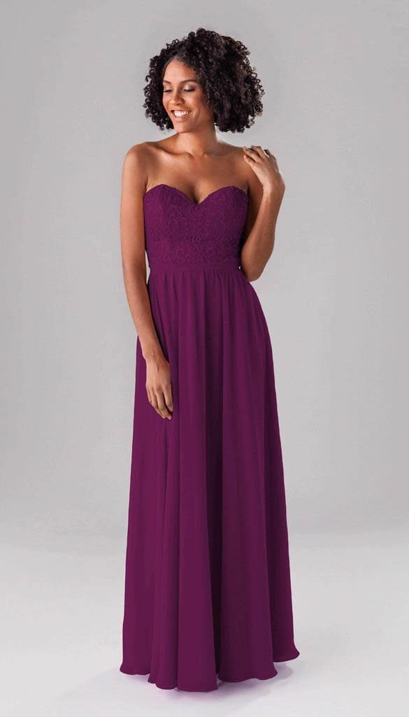 blue dress for baby girl Royal Blue Chiffon Bridesmaid Dress A-Line Maxi V-Neck