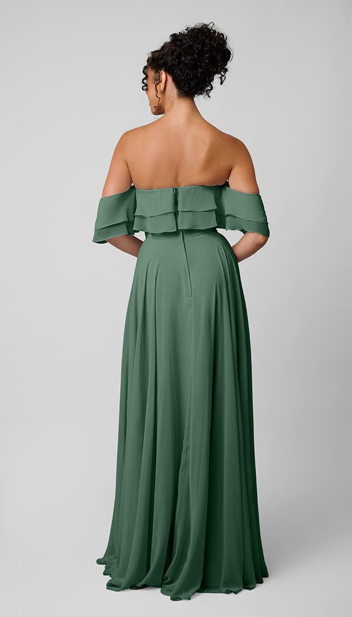 Allison Platinum Chiffon Bridesmaid Dress