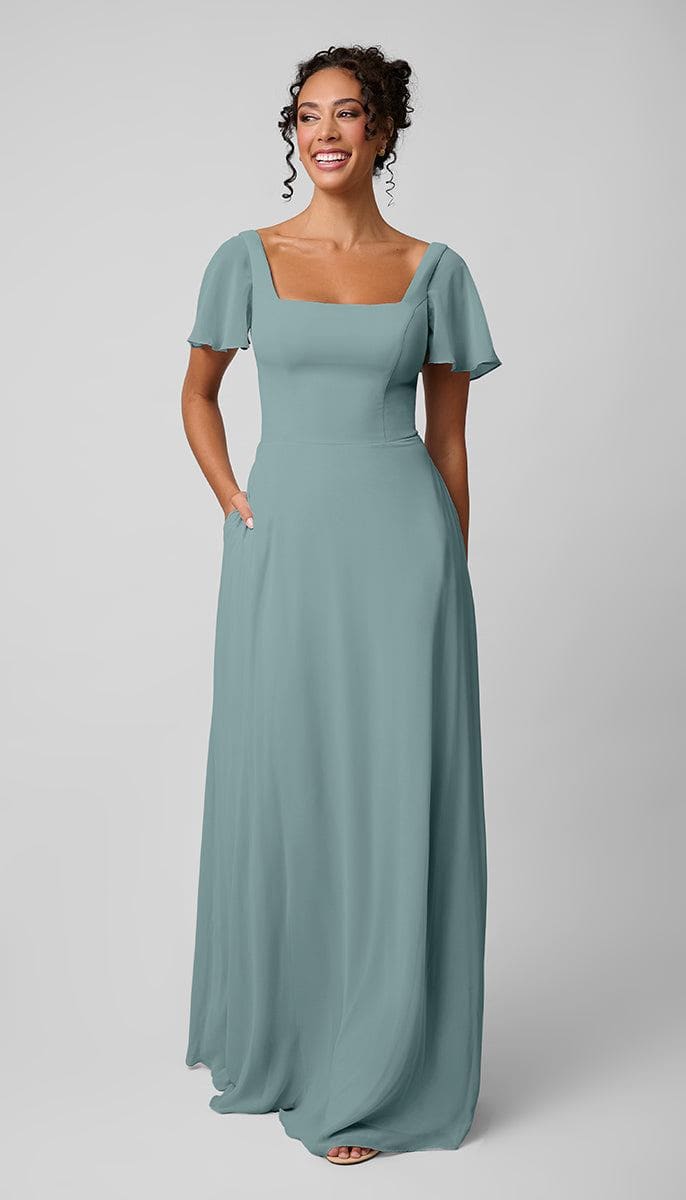 blue dress for baby girl Modest Bridesmaids Dress