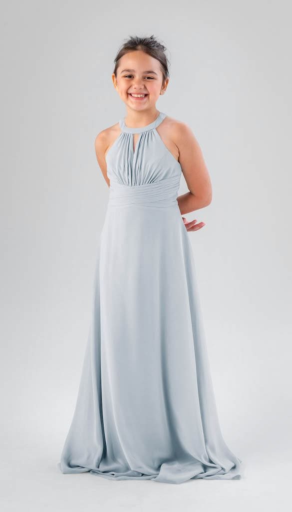 blue dress for baby girl Kennedy Blue Lanie Junior Bridesmaid Dress Fog