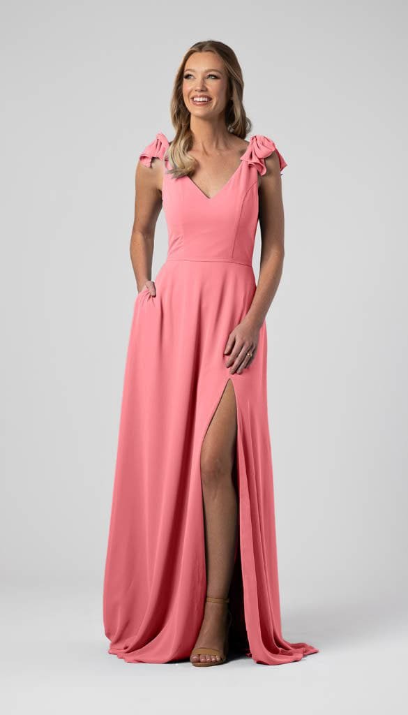 Leah Bow Sleeves Bridesmaid Dress