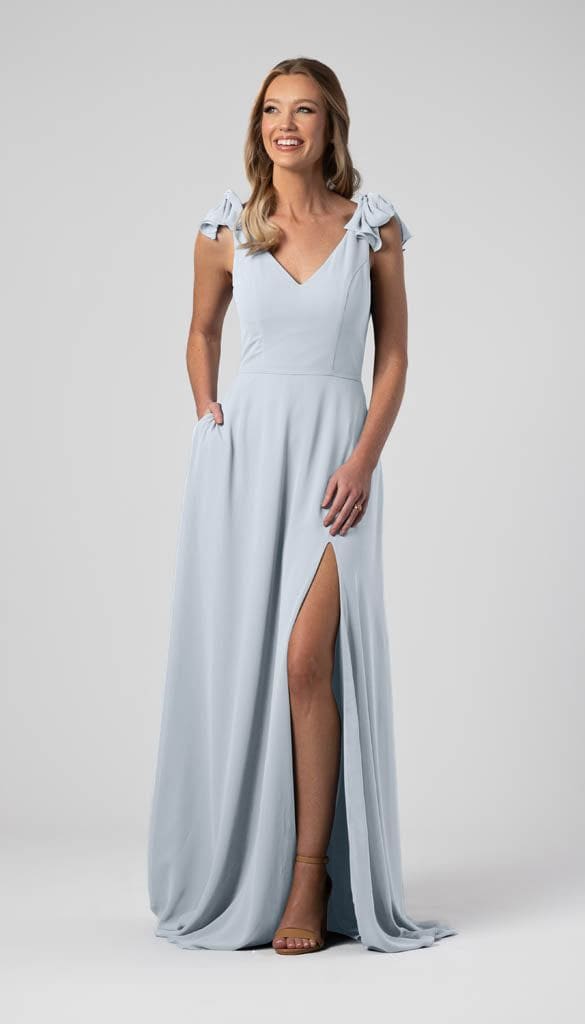 Leah Bow Sleeves Bridesmaid Dress