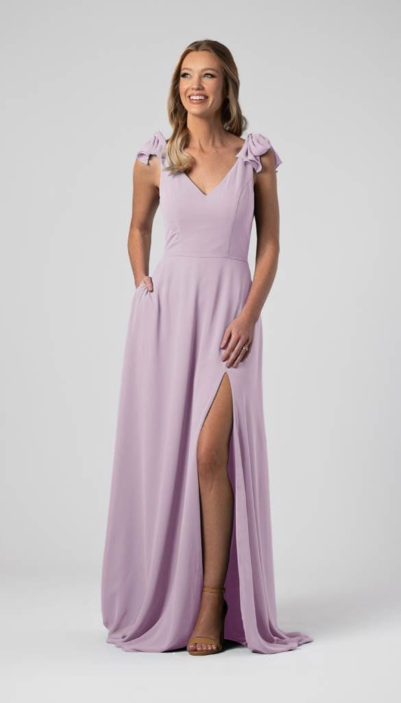 Leah Bow Sleeves Bridesmaid Dress