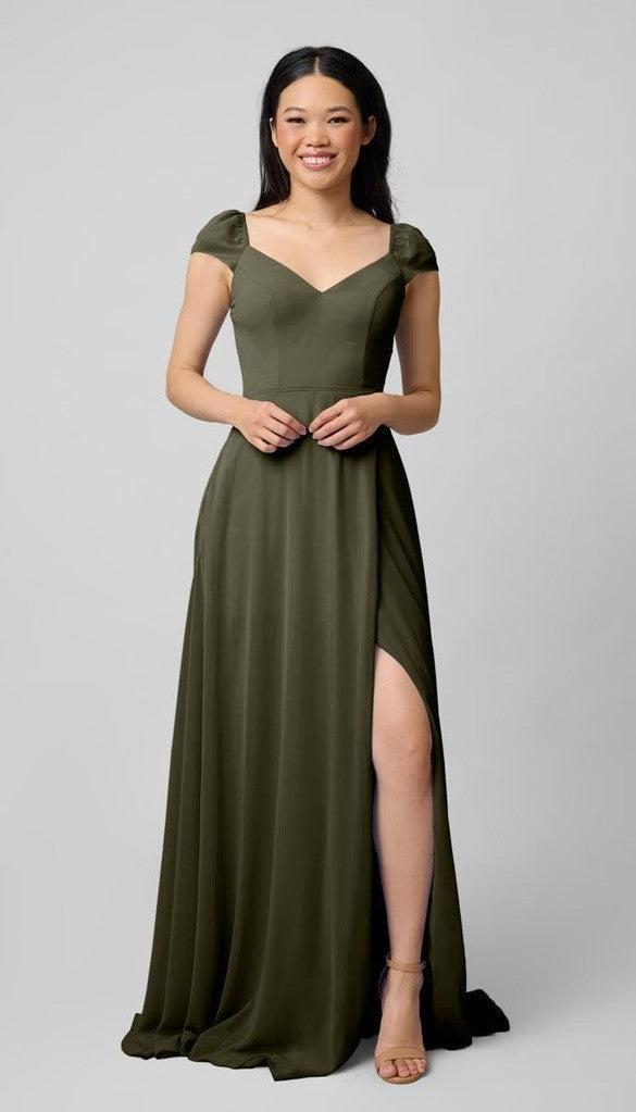 Lily Puff Sleeves Chiffon Bridesmaid Dress | Kennedy Blue Lily Puff Sleeves Chiffon Bridesmaid Dress | Kennedy Blue