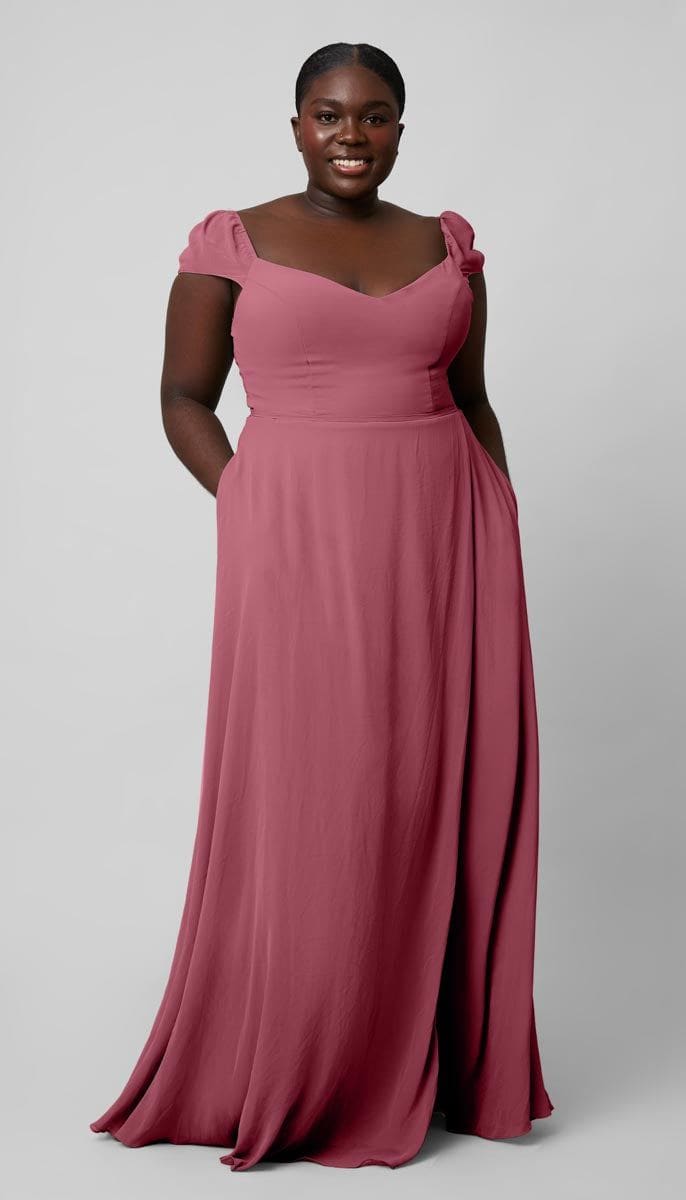 Lily Puff Sleeves Chiffon Bridesmaid Dress