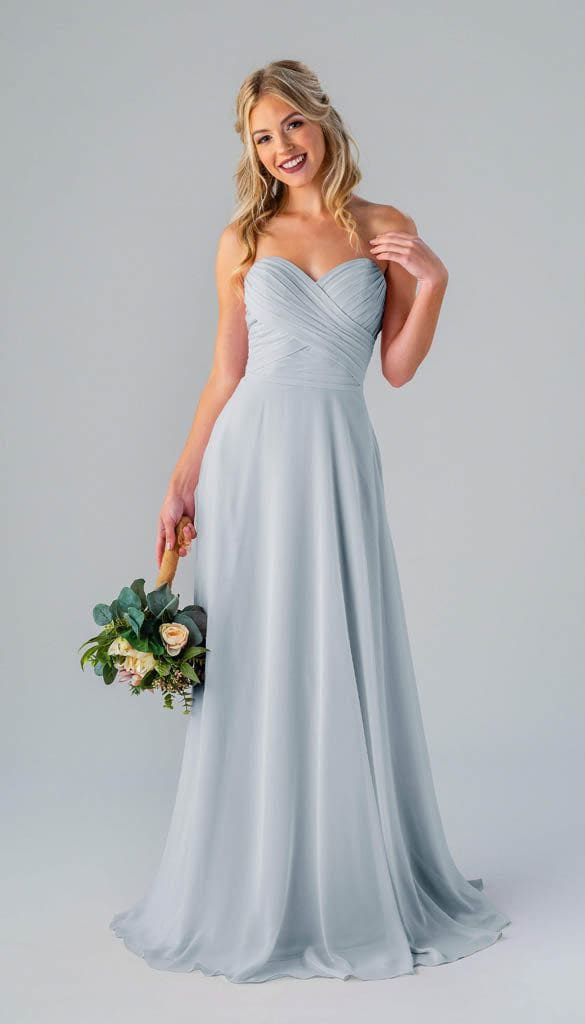 blue dress for baby girl Structured Strapless Bridesmaid Dress main image 0